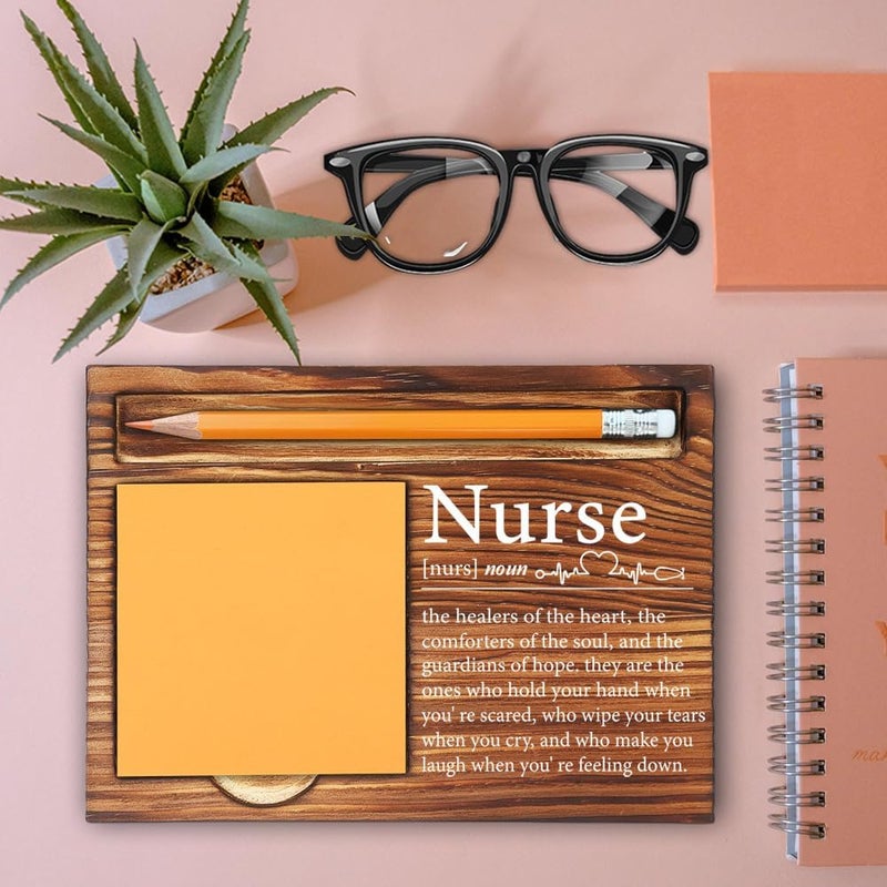 MFOMFO Nurse Thank You Gifts for Women, Nurse Appreciation Gifts for Women Mentor, Nurse Graduation Gifts for Her Sister, Nurse Gifts for Nurses Week Office Home Self-Stick Note Pad Holders-LBB20 - Image 2